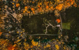 Vue aérienne du bois de l'Équerre