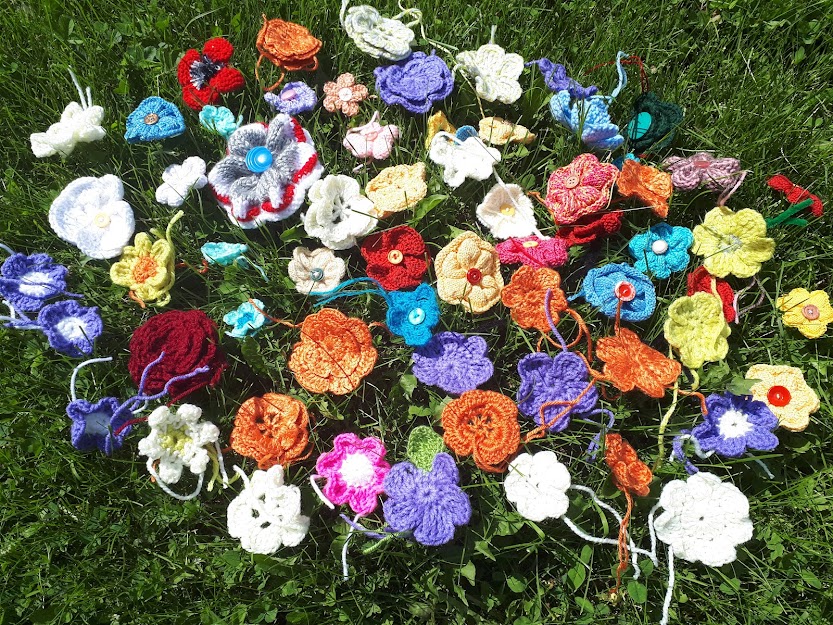 Fleurs tricotées